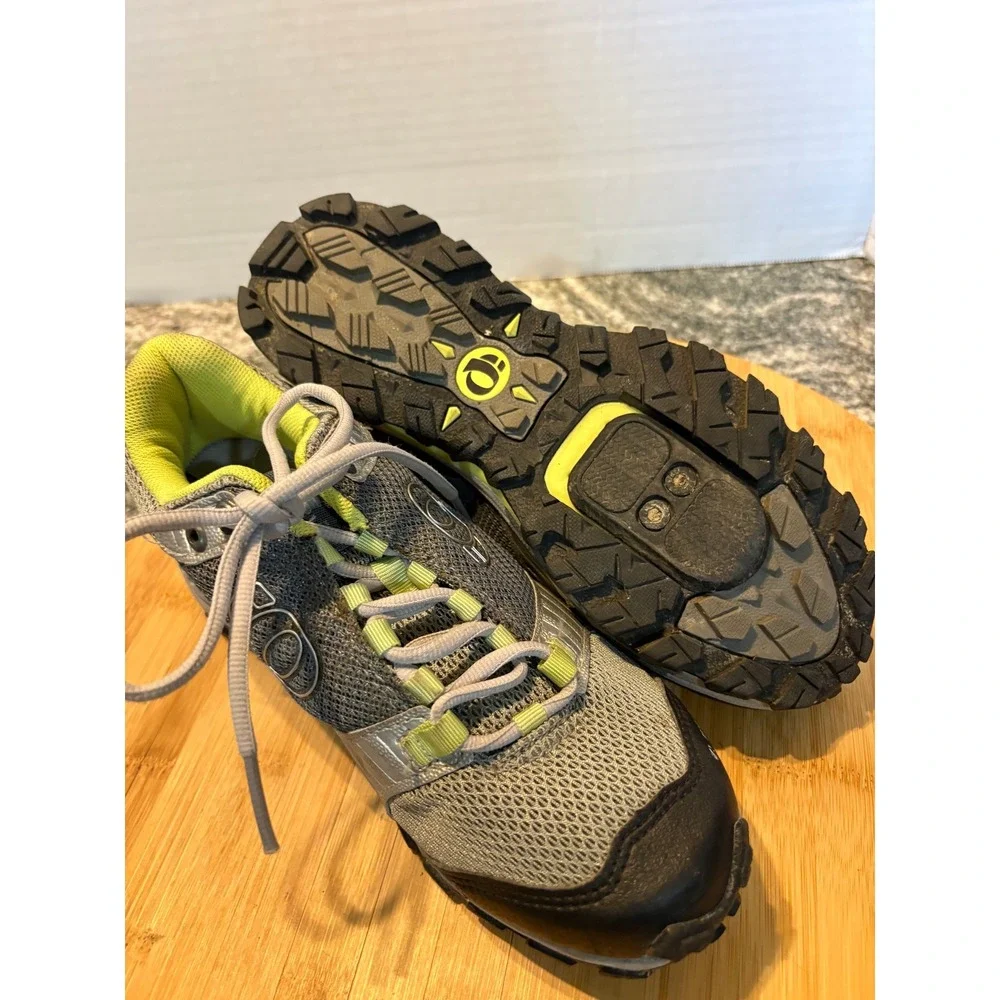 Pearl Izumi X-Alp Seek IV W Womens EUR 39 Grey Lime Green Cycling Shoes 15211002
